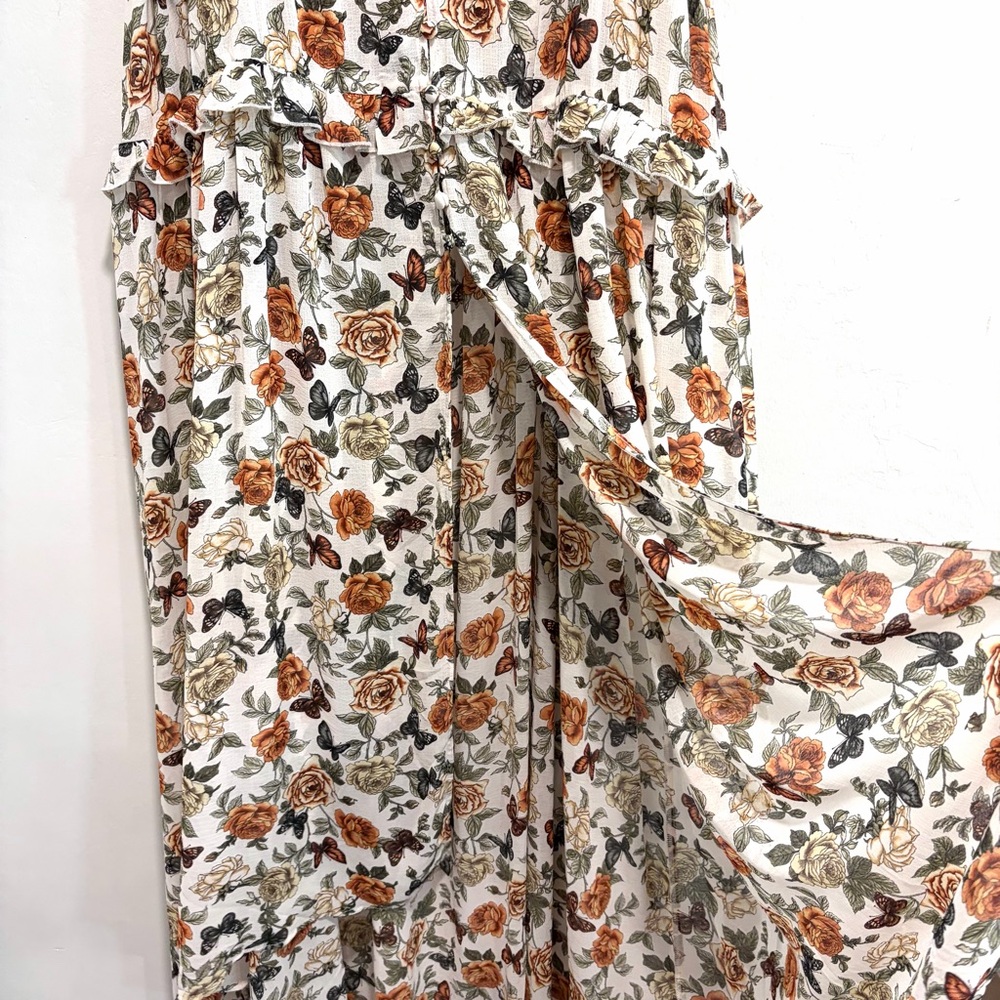 Torrid Sleeveless Floral Butterfly Open Front Top Dress - Picture 8 of 16